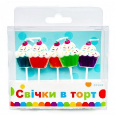 Артикул С-1-017 Свічки Фігурки Кексики 5 шт