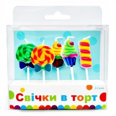 Артикул С-1-017-2 Свічки Фігурки Льодяники 5 шт