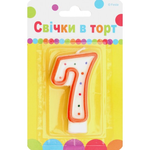 Артикул С-1-008 Свічка Цифра "7"